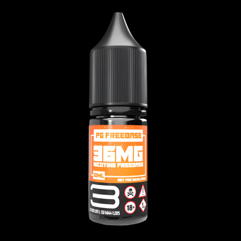 Pure + Nicotine Shot | Freebase (PG) 36MG (3MG) 10ML