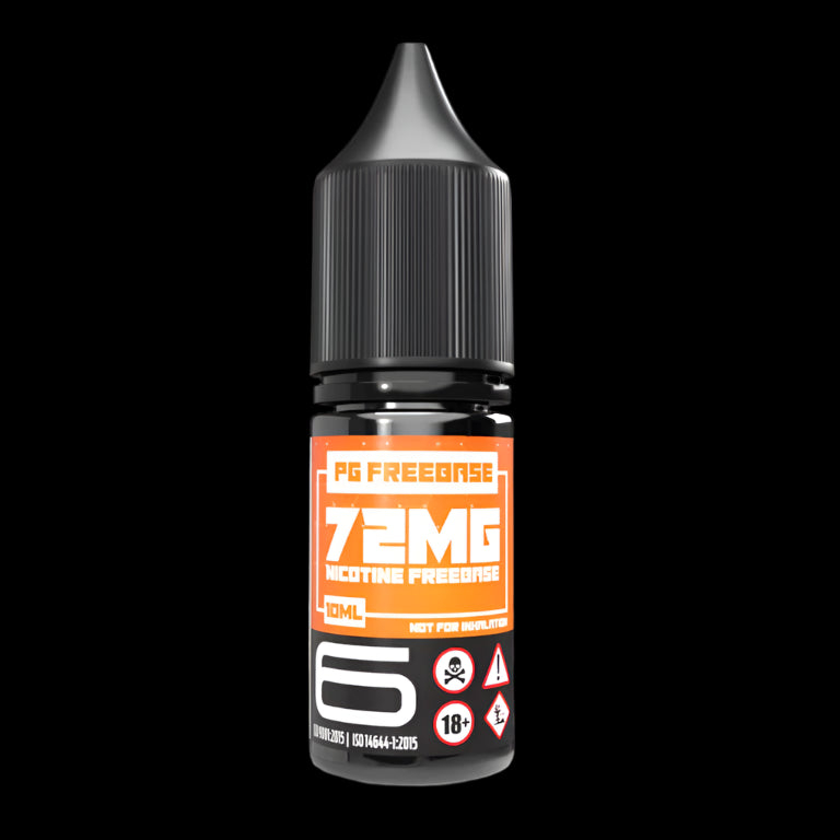Pure + Nicotine Shot | Freebase (PG) 72MG (6MG) 10ML